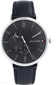  Shop Authentic Tommy Hilfiger Brooklyn Black Dial Black Leather Strap Watch for Men - 1791509 - Luxxuri