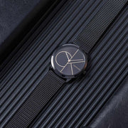 Shop Authentic Calvin Klein Minimal Black Dial Black Mesh Bracelet Watch for Men - K3M214X1 - Luxxuri
