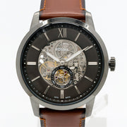  Shop Authentic Fossil Townsman Automatic Skeleton Black Dial Brown Leather Strap Watch for Men - ME3181 - Luxxuri
