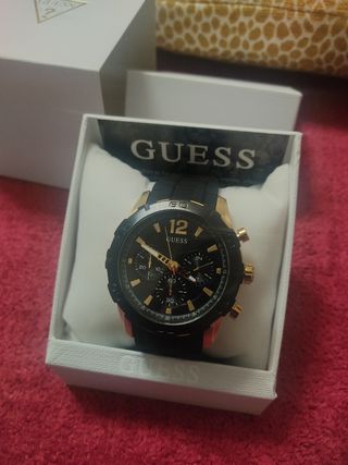  Shop Authentic Guess Caliber Chronograph Black Dial Black Rubber Strap Watch for Men - W0864G3 - Luxxuri