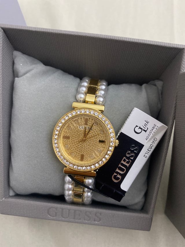  Shop Authentic Guess Gala Diamonds Gold Dial Two Tone Steel Strap Watch for Women - GW0531L2 - Luxxuri