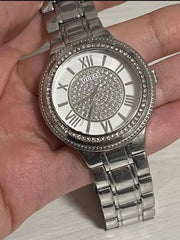  Shop Authentic Guess Madison Diamonds Silver Dial Silver Steel Strap Watch for Women - W0637L1 - Luxxuri