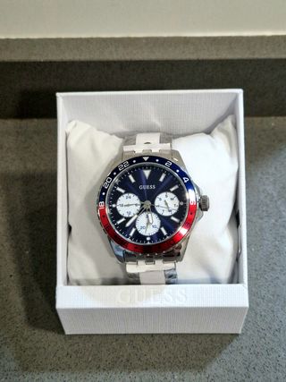  Shop Authentic Guess Odyssey Multifunction Blue Dial Silver Steel Strap Watch For Men - W1107G2 - Luxxuri
