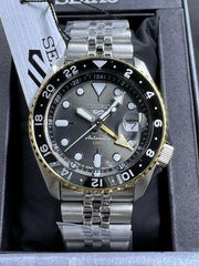  Shop Authentic Seiko 5 Sports GMT US Special Edition Automatic Grey Dial Silver Steel Strap Watch For Men - SSK021K1 - Luxxuri