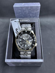  Shop Authentic Seiko 5 Sports GMT US Special Edition Automatic Grey Dial Silver Steel Strap Watch For Men - SSK021K1 - Luxxuri
