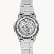  Shop Authentic Fossil FB-01 Automatic Skeleton Blue Dial Two Tone Steel Strap Watch for Men - ME3191 - Luxxuri