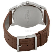  Shop Authentic Calvin Klein City Brown Dial Brown Leather Strap Watch for Men - K2G211GK - Luxxuri