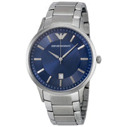  Shop Authentic Emporio Armani Renato Blue Dial Silver Steel Strap Watch For Men - AR2477 - Luxxuri