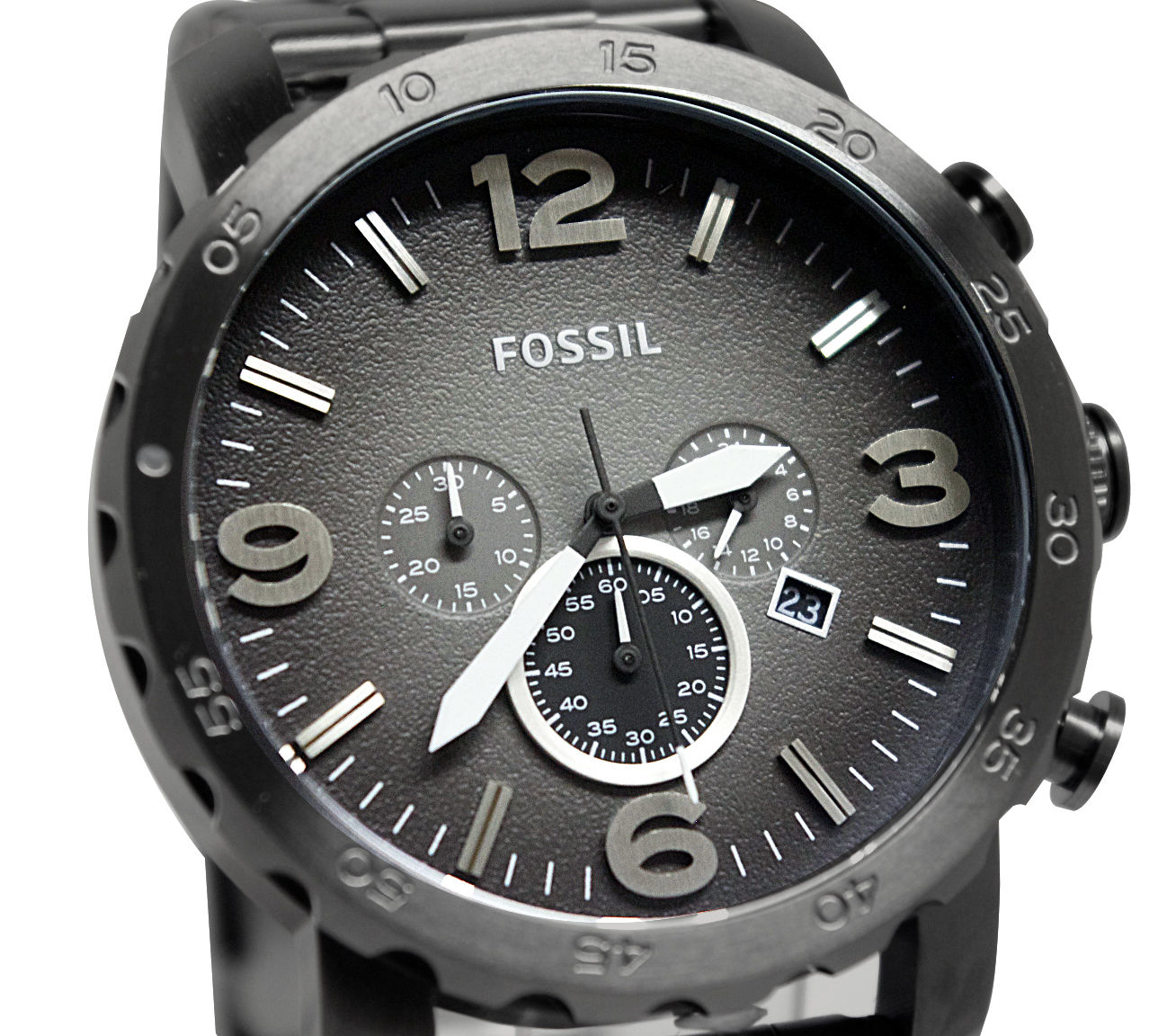  Shop Authentic Fossil Nate Chronograph Gunmetal Dial Grey Steel Strap Watch for Men - JR1437 - Luxxuri