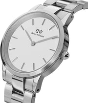  Shop Authentic Daniel Wellington Iconic Link White Dial Silver Steel Strap Watch For Women - DW00100207 - Luxxuri