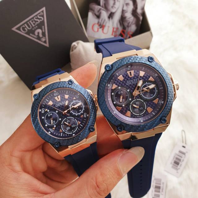  Shop Authentic Guess Zena Blue Dial Blue Silicone Strap Watch For Women - W1094L2 - Luxxuri
