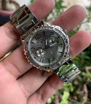  Shop Authentic Guess Sassy Multifunction Quartz Silver Dial Silver Steel Strap Watch For Women - W0705L1 - Luxxuri