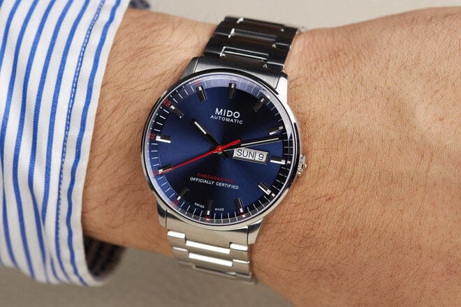  Shop Authentic Mido Commander II Automatic Chronometer Blue Dial Silver Steel Strap Watch For Men - M021.431.11.041.00 - Luxxuri
