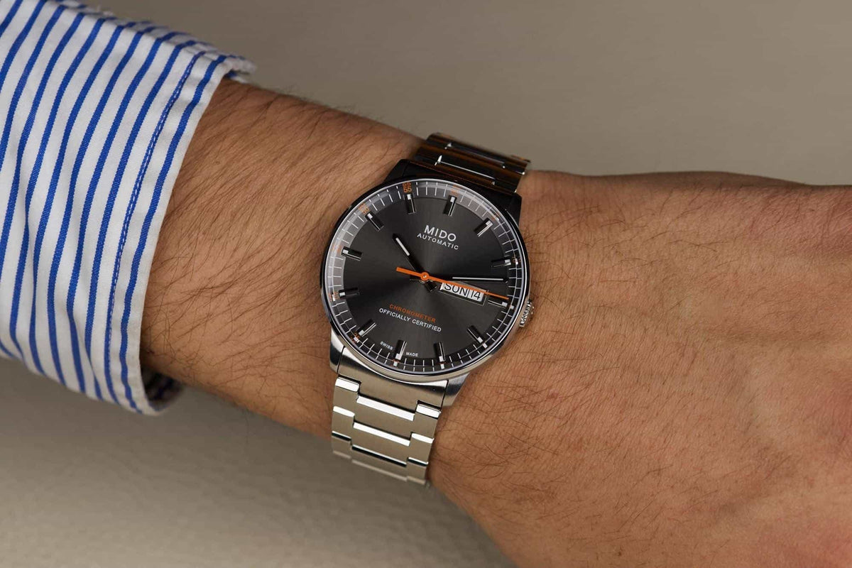  Shop Authentic Mido Commander II Automatic Chronometer Grey Dial Silver Steel Strap Watch For Men - M021.431.11.061.01 - Luxxuri