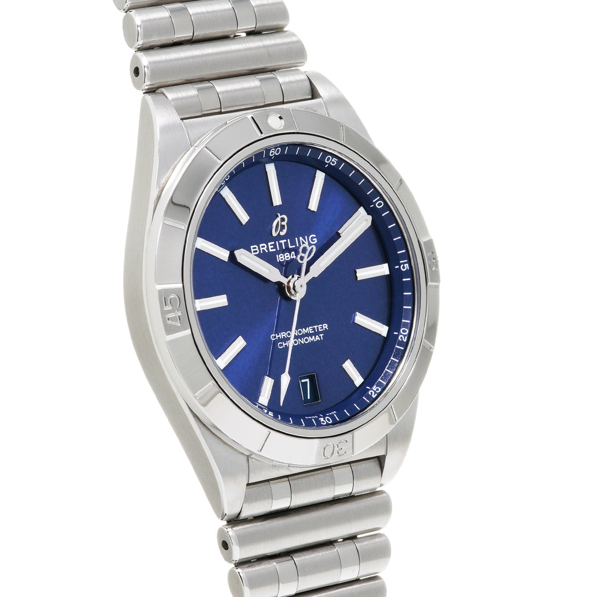  Shop Authentic Breitling Chronomat Automatic 36 Blue Dial Silver Steel Strap Watch for Women - A10380101C1A1 - Luxxuri