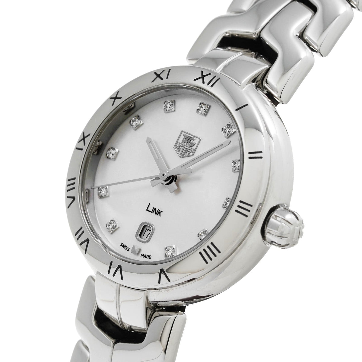  Shop Authentic Tag Heuer Link Diamonds Mother of Pearl Dial Silver Steel Strap Watch for Women -  WAT1417.BA0954 - Luxxuri