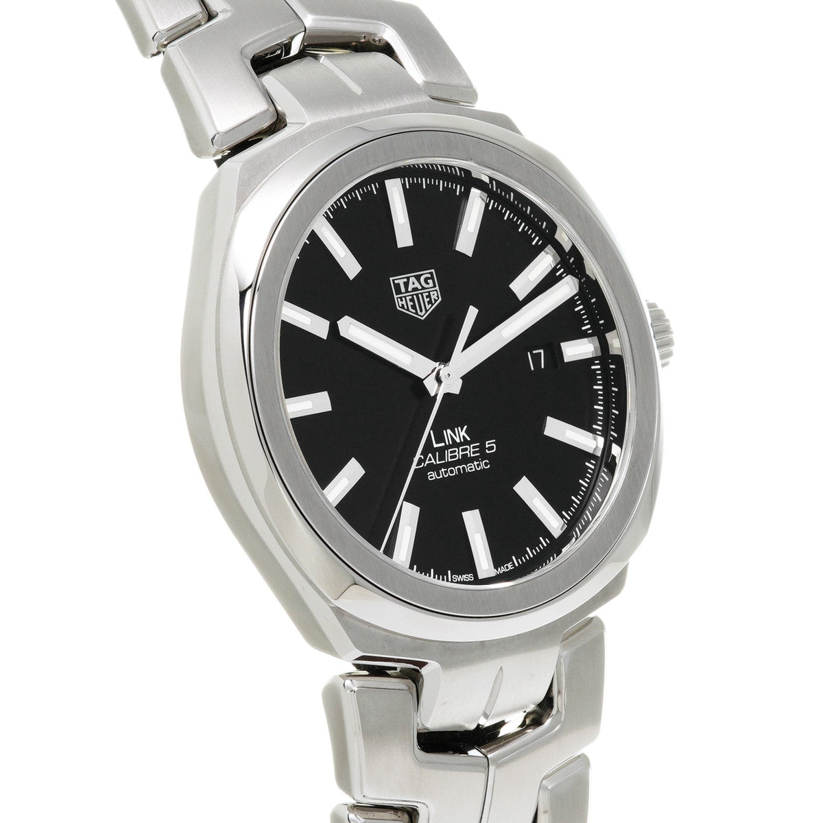  Shop Authentic Tag Heuer Link Quartz Black Dial Silver Steel Strap Watch for Women - WBC2110.BA0603 - Luxxuri