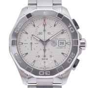  Shop Authentic Tag Heuer Aquaracer Caliber 16 Automatic Chronograph White Dial Silver Steel Strap Watch for Men - CAY2111.BA0927 - Luxxuri