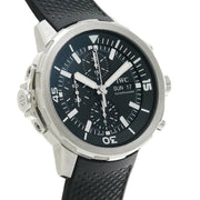  Shop Authentic IWC Aquatimer Chronograph Black Dial Black Leather Strap Watch for Men - IW376803 - Luxxuri