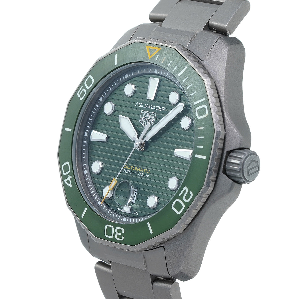  Shop Authentic Tag Heuer Aquaracer Professional 300 Automatic Green Dial Silver Steel Strap Watch for Men - WBP208B.BF0631 - Luxxuri
