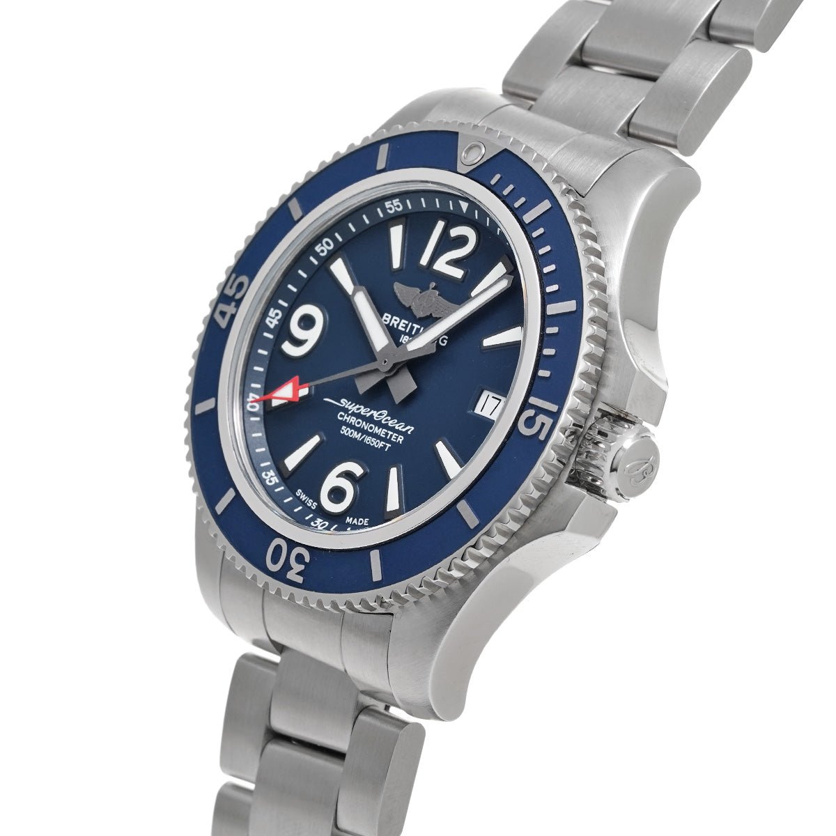  Shop Authentic Breitling Superocean Automatic 42mm Blue Dial Silver Steel Strap Watch for Men - A17366D81C1A1 - Luxxuri