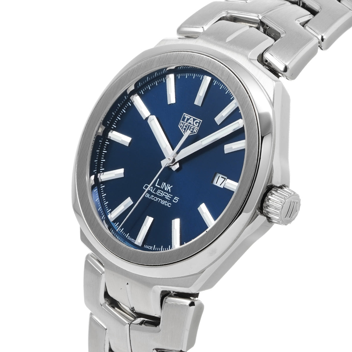  Shop Authentic Tag Heuer Link Automatic Blue Dial Silver Steel Strap Watch for Men - WBC2112.BA0603 - Luxxuri