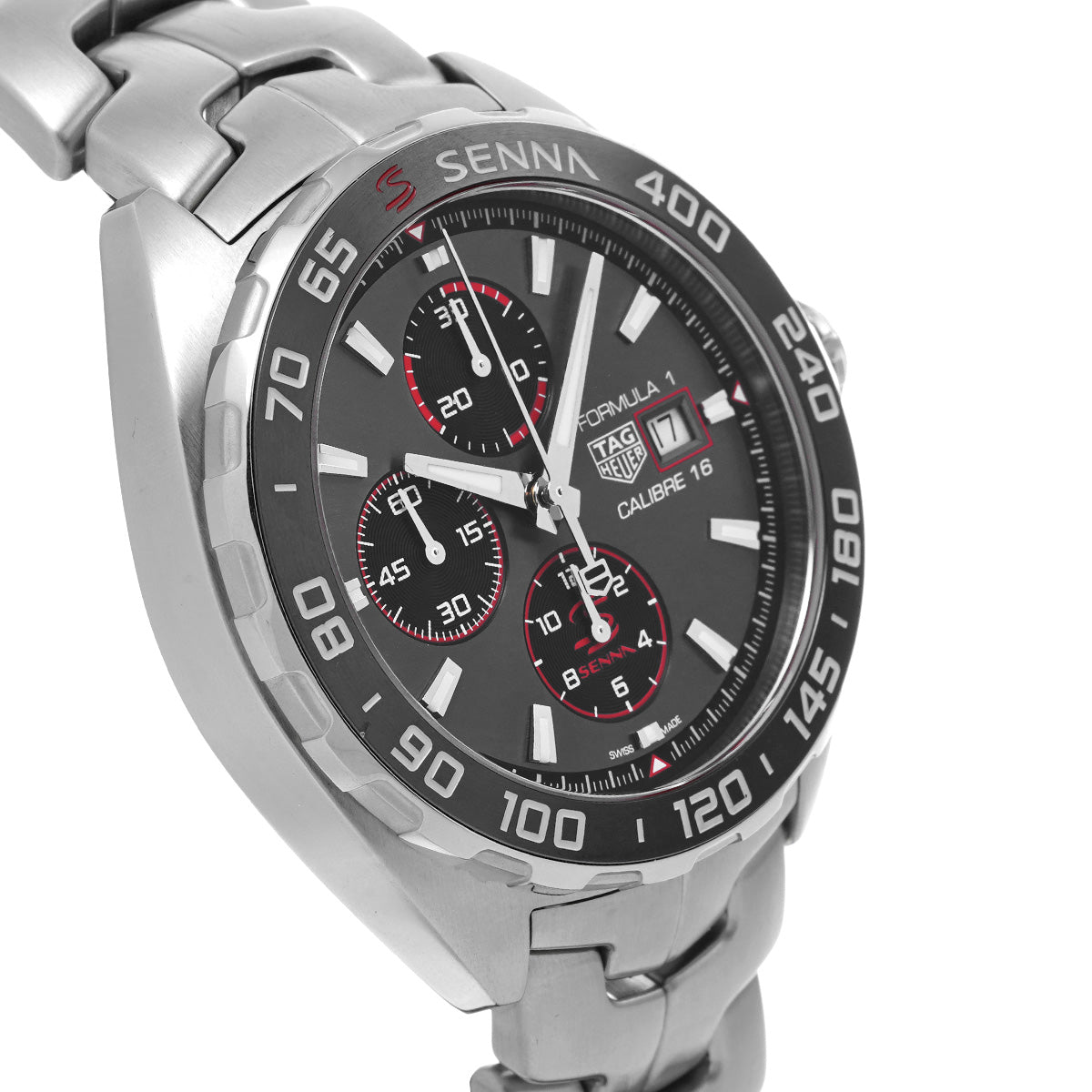  Shop Authentic Tag Heuer Formula 1 Chronograph Senna Grey Dial Silver Steel Strap Watch for Men - CAZ201D.BA0633 - Luxxuri