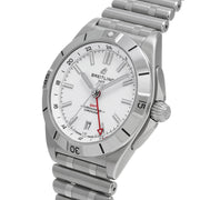  Shop Authentic Breitling Chronomat GMT 40 White Dial Silver Steel Strap Watch for Men - A32398101A1A1 - Luxxuri