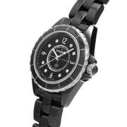  Shop Authentic Chanel J12 Diamonds Black Dial Black Steel Strap Watch for Women - J12 H2569 - Luxxuri
