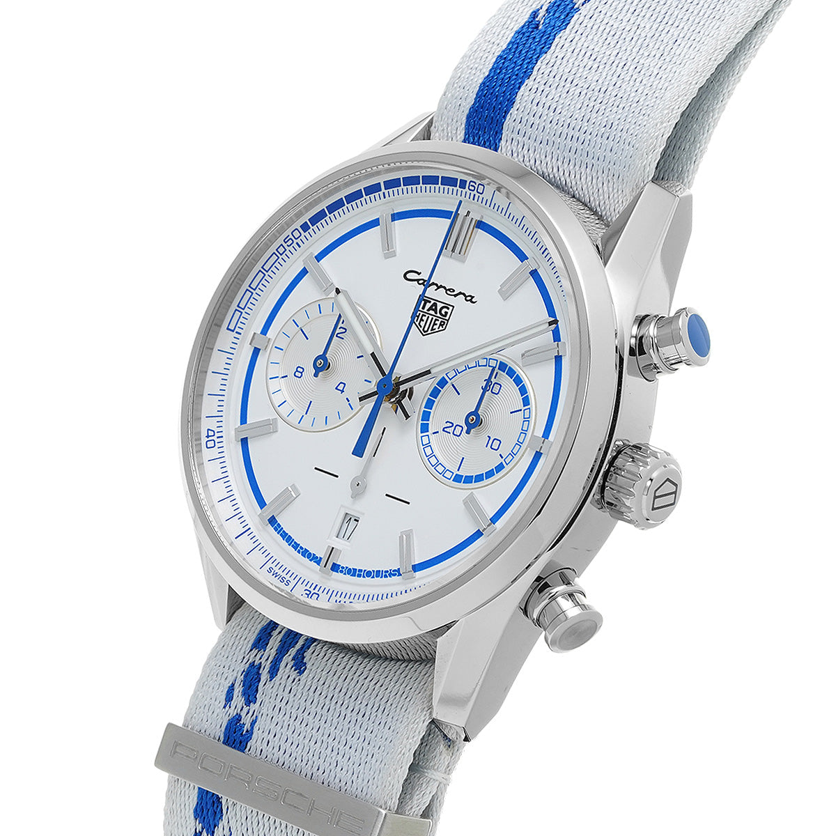  Shop Authentic Tag Heuer Carrera Porsche RS 2.7 Automatic Chronograph White Dial White Nylon Strap Watch for Men - CBN2016.EB0275 - Luxxuri