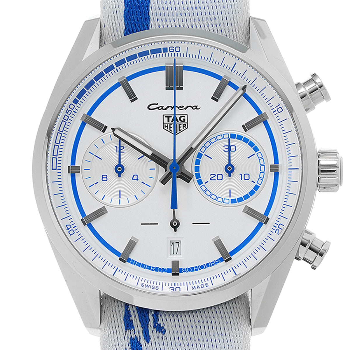  Shop Authentic Tag Heuer Carrera Porsche RS 2.7 Automatic Chronograph White Dial White Nylon Strap Watch for Men - CBN2016.EB0275 - Luxxuri