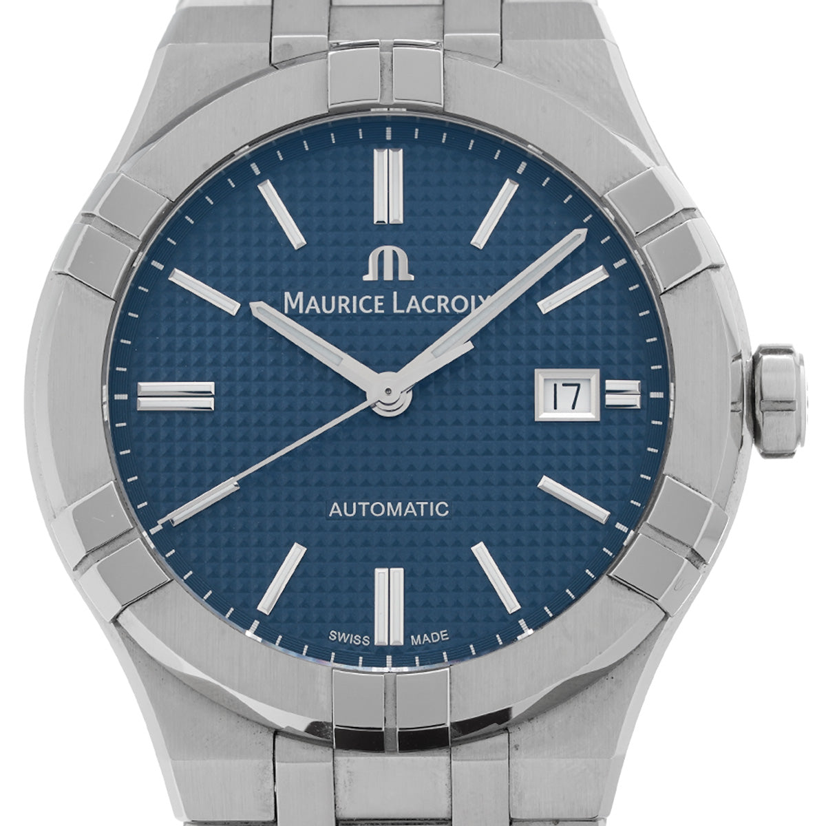  Shop Authentic Maurice Lacroix Aikon Automatic Blue Dial Silver Steel Strap Watch For Men - AI6008-SS002-430-1 - Luxxuri