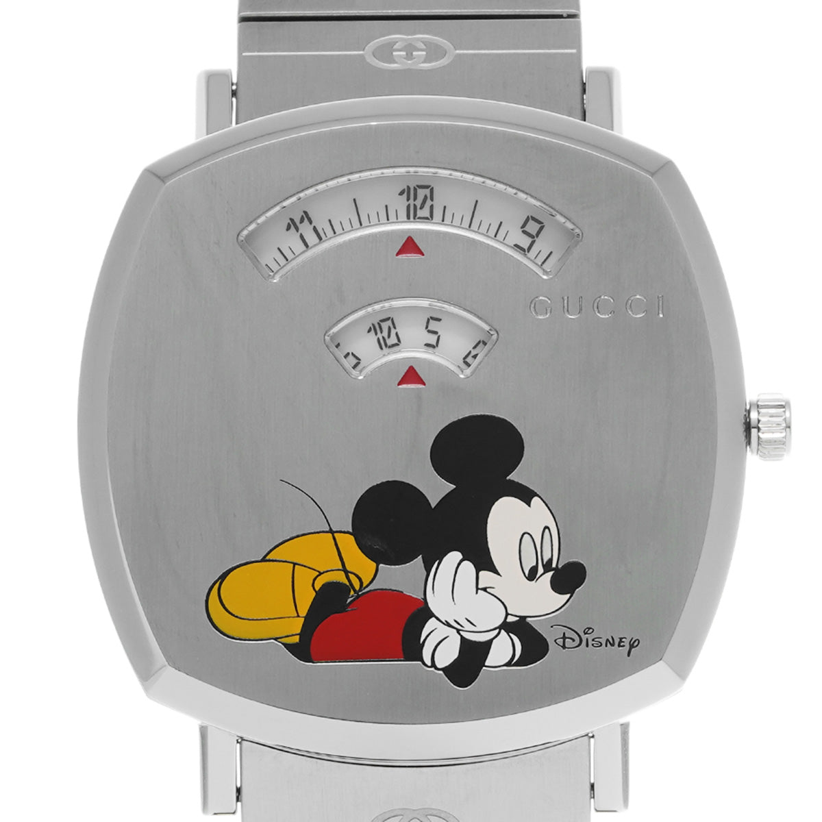  Shop Authentic Gucci Grip x Disney Quartz Silver Dial Silver Steel Strap Unisex Watch - YA157419 - Luxxuri