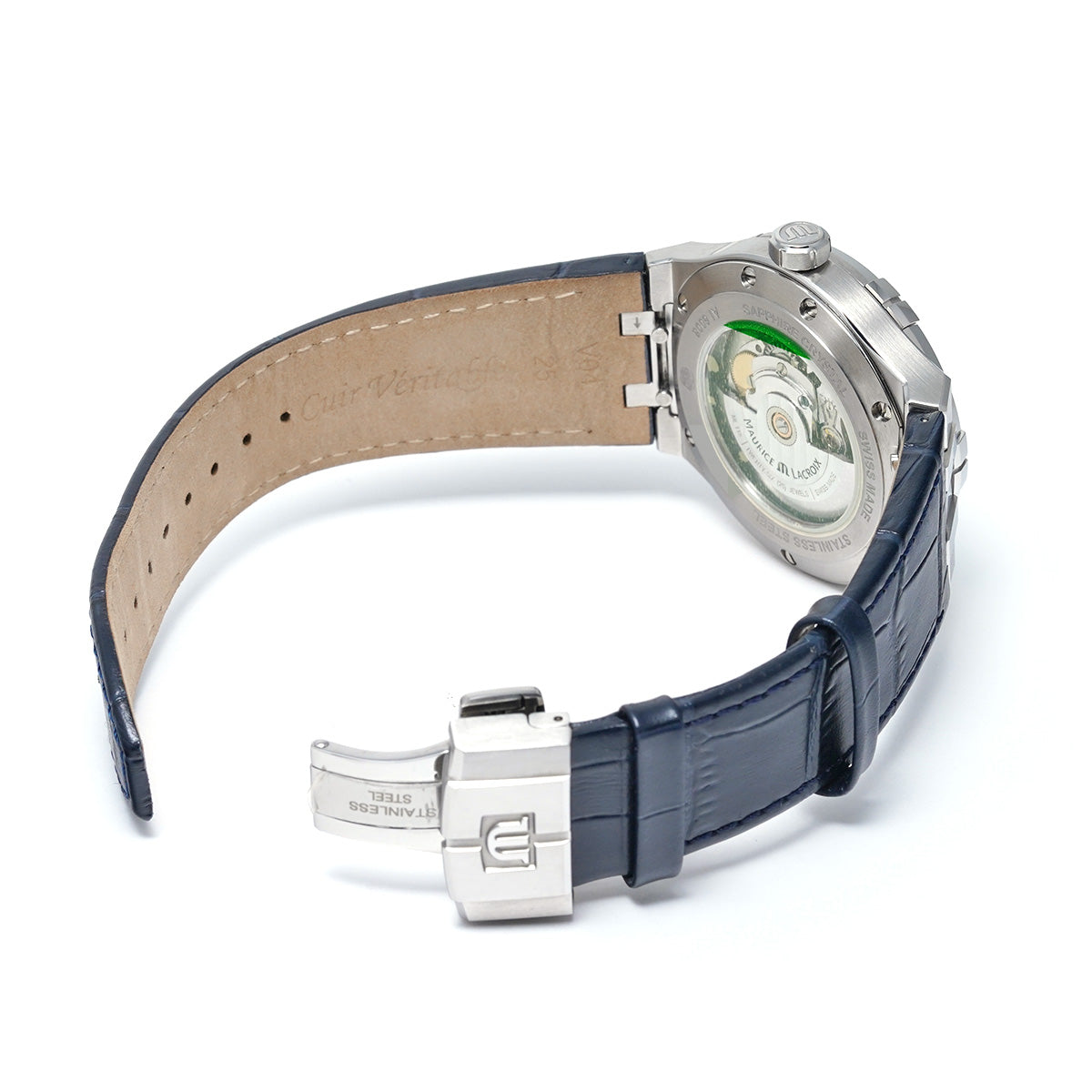  Shop Authentic Maurice Lacroix Aikon Automatic Blue Dial Blue Leather Strap Watch For Men - AI6008-ss001-430-1 - Luxxuri
