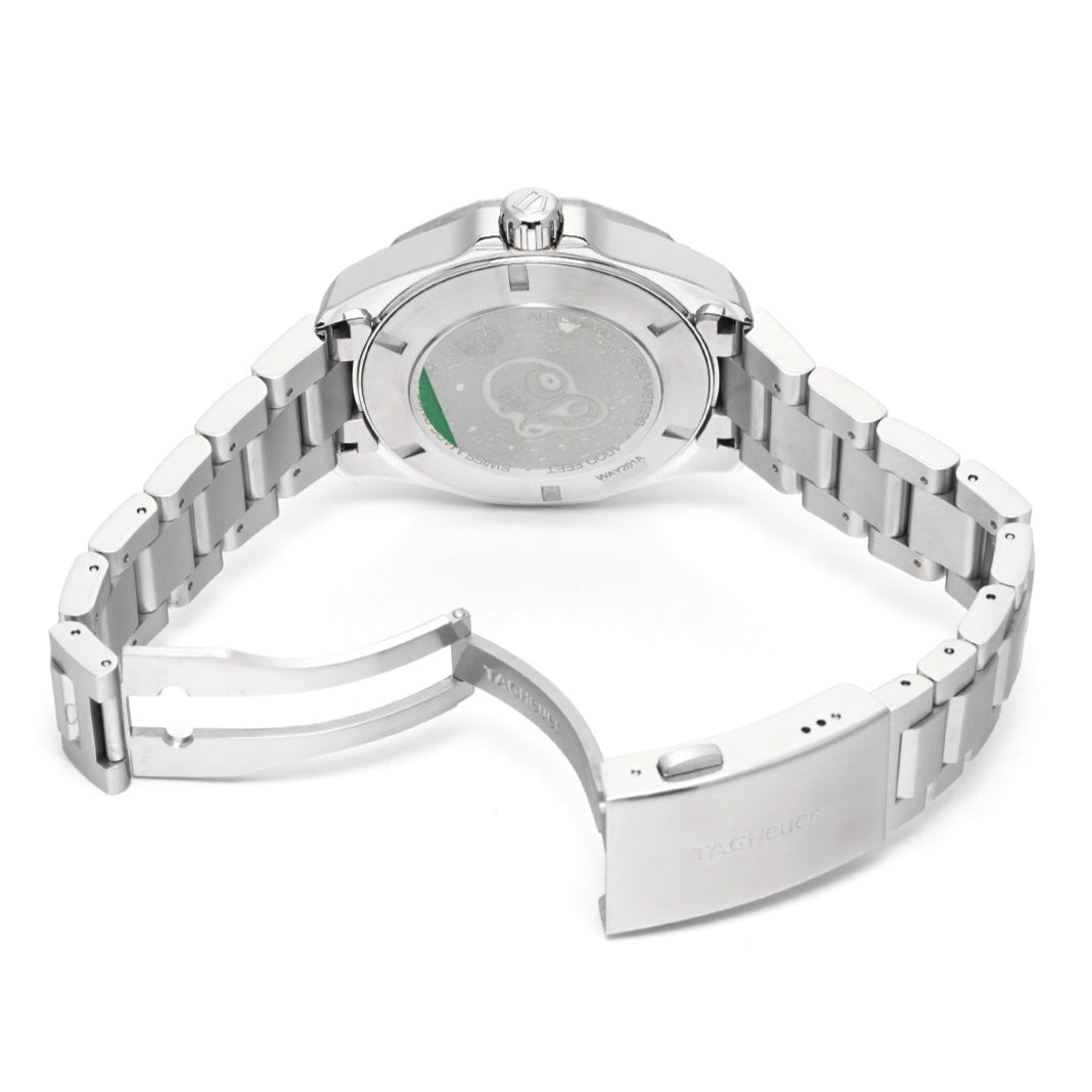  Shop Authentic Tag Heuer Aquaracer Automatic Match Timer Black Dial Silver Steel Strap Watch for Men - WAY201G.BA0927 - Luxxuri