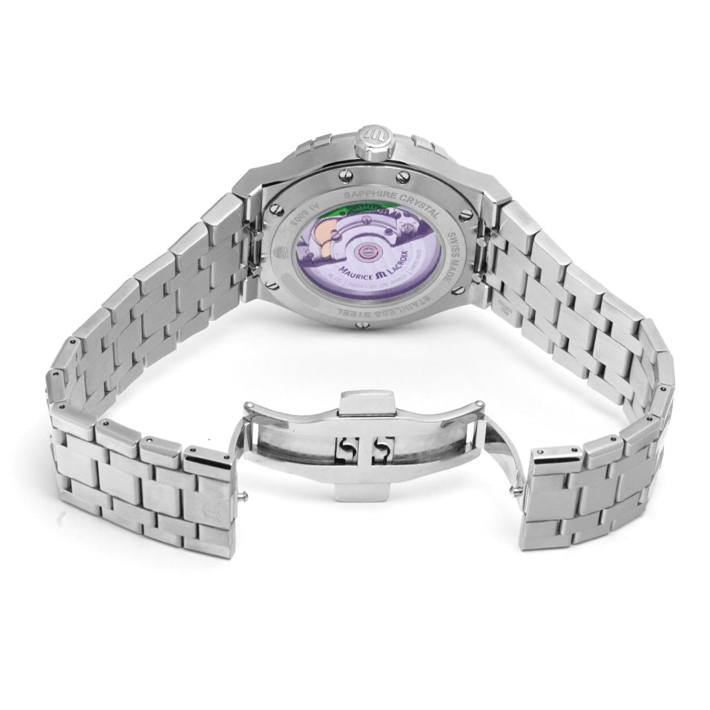  Shop Authentic Maurice Lacroix Aikon Automatic Blue Dial Silver Steel Strap Watch For Men - AI6008-SS002-430-1 - Luxxuri