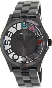  Shop Authentic Marc Jacobs Henry Skeleton Black Dial Black Steel Strap Watch for Women - MBM3265 - Luxxuri