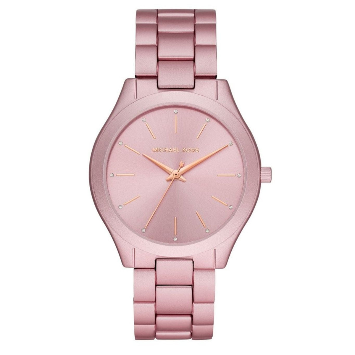  Shop Authentic Michael Kors Slim Runway Pink Dial Pink Steel Strap Watch For Women - MK4456 - Luxxuri
