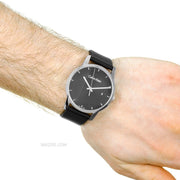  Shop Authentic Calvin Klein City Quartz Black Dial Black Leather Strap Watch for Men - K2G2G1C1 - Luxxuri