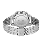  Shop Authentic Hugo Boss Admiral Black Dial Silver Mesh Bracelet Watch for Men - 1513904 - Luxxuri