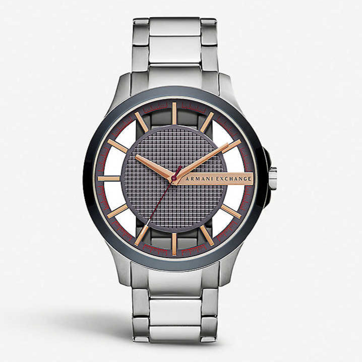  Shop Authentic Armani Exchange Hampton Chronograph Grey Dial Silver Steel Strap Watch For Men - AX2405 - Luxxuri