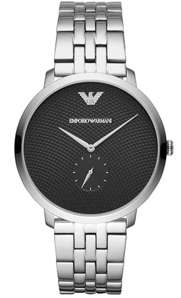  Shop Authentic Emporio Armani Classic Quartz Black Dial Silver Steel Strap Watch For Men - AR11161 - Luxxuri