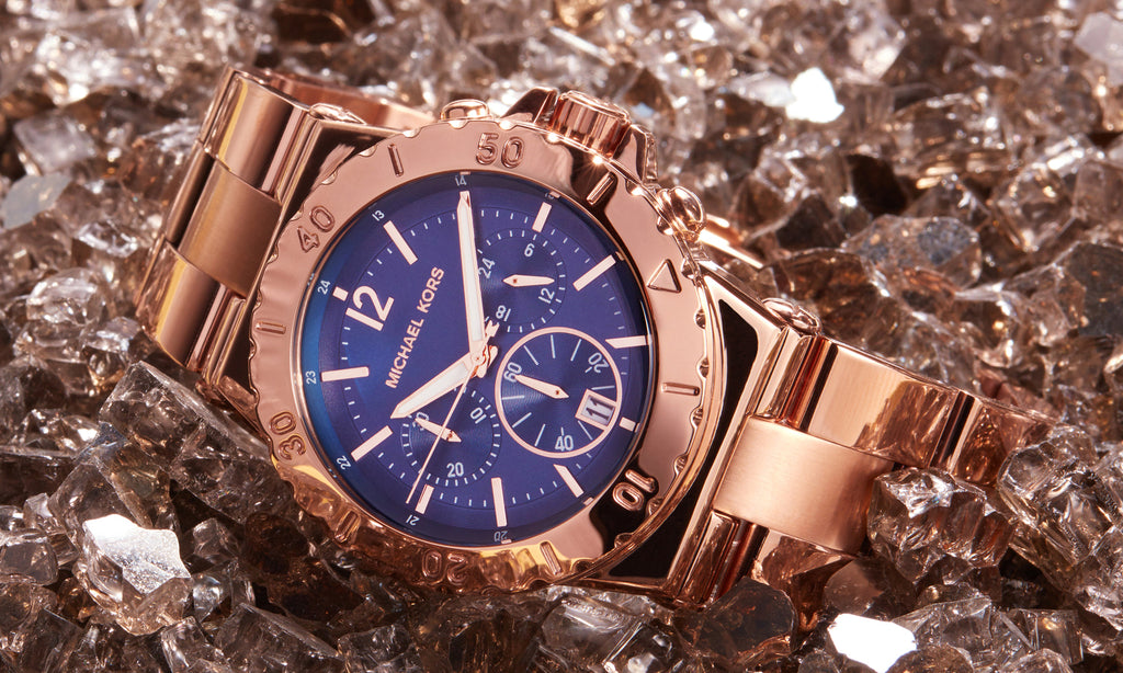  Shop Authentic Michael Kors Bel Aire Blue Dial Rose Gold Steel Strap Watch for Women - MK5410 - Luxxuri