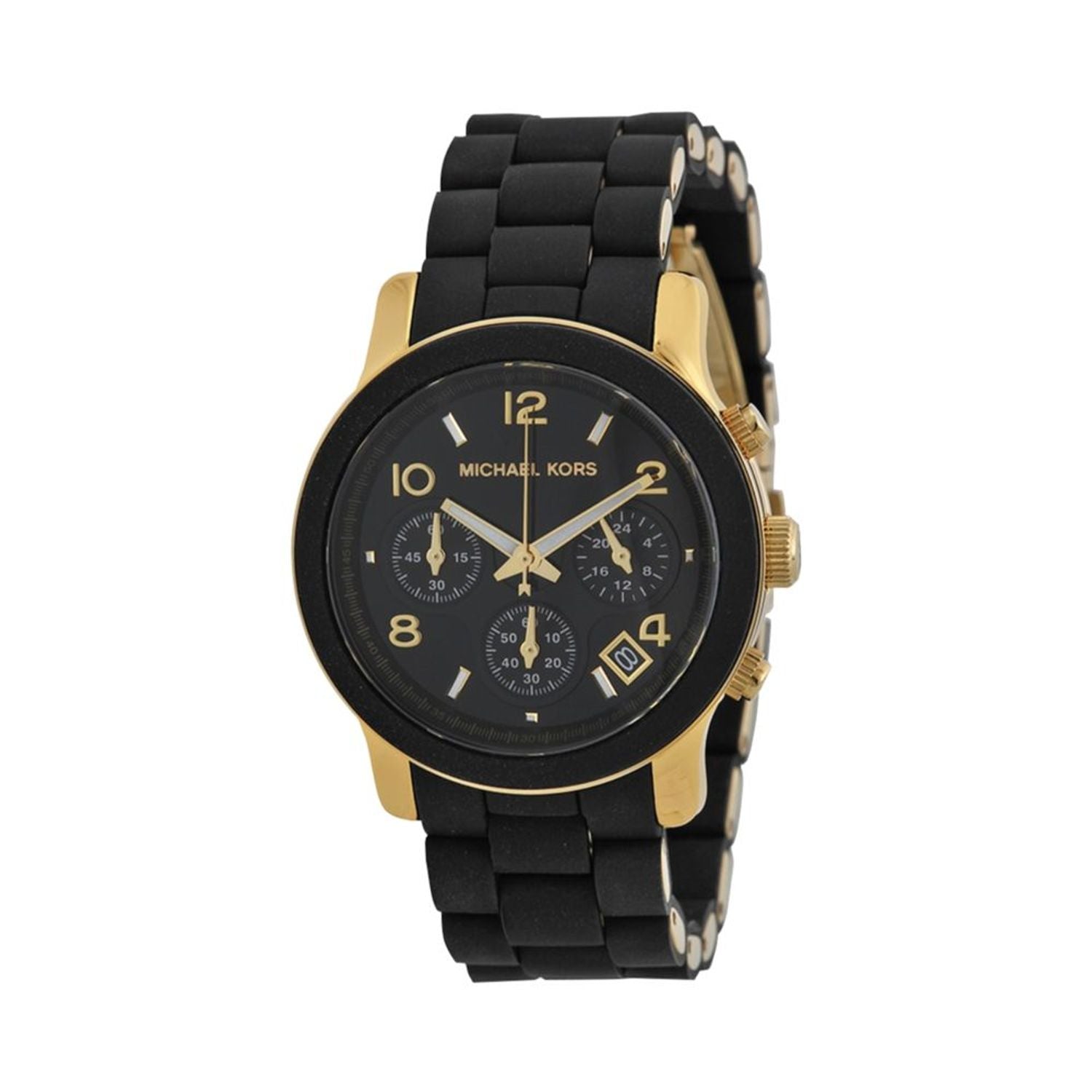  Shop Authentic Michael Kors Runway Black Dial Black Silicone Strap Watch for Women - MK5191 - Luxxuri