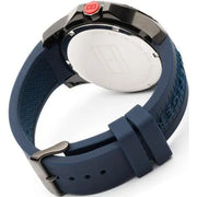  Shop Authentic Tommy Hilfiger Cole Black Dial Blue Rubber Strap Watch for Men - 1790984 - Luxxuri