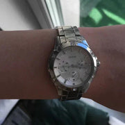  Shop Authentic Guess Mist Quartz Silver Dial Silver Steel Strap Watch For Women - W0443L1 - Luxxuri