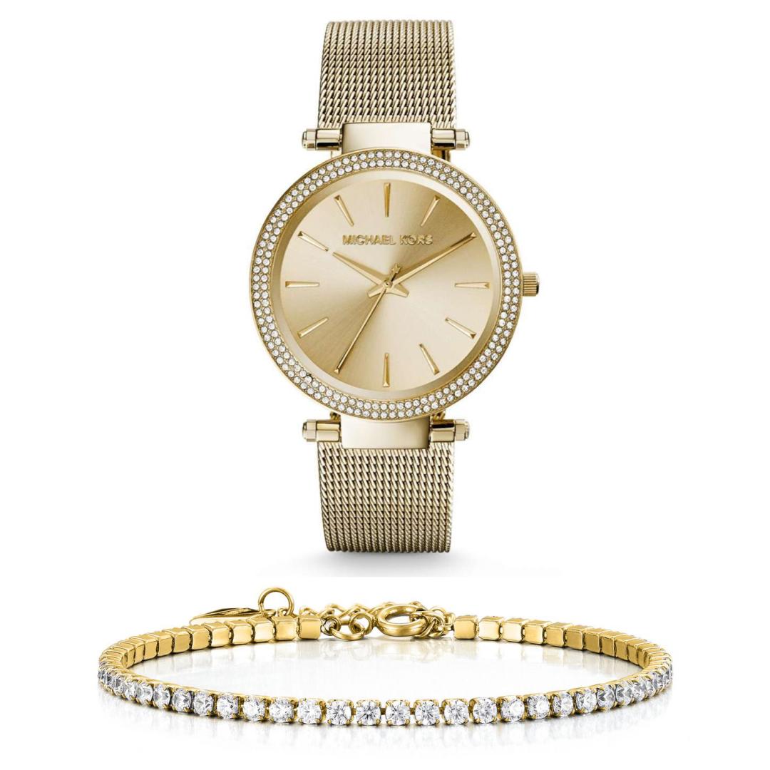  Shop Authentic Michael Kors Darci Gold Dial Gold Mesh Bracelet Watch for Women - MK3368 - Luxxuri