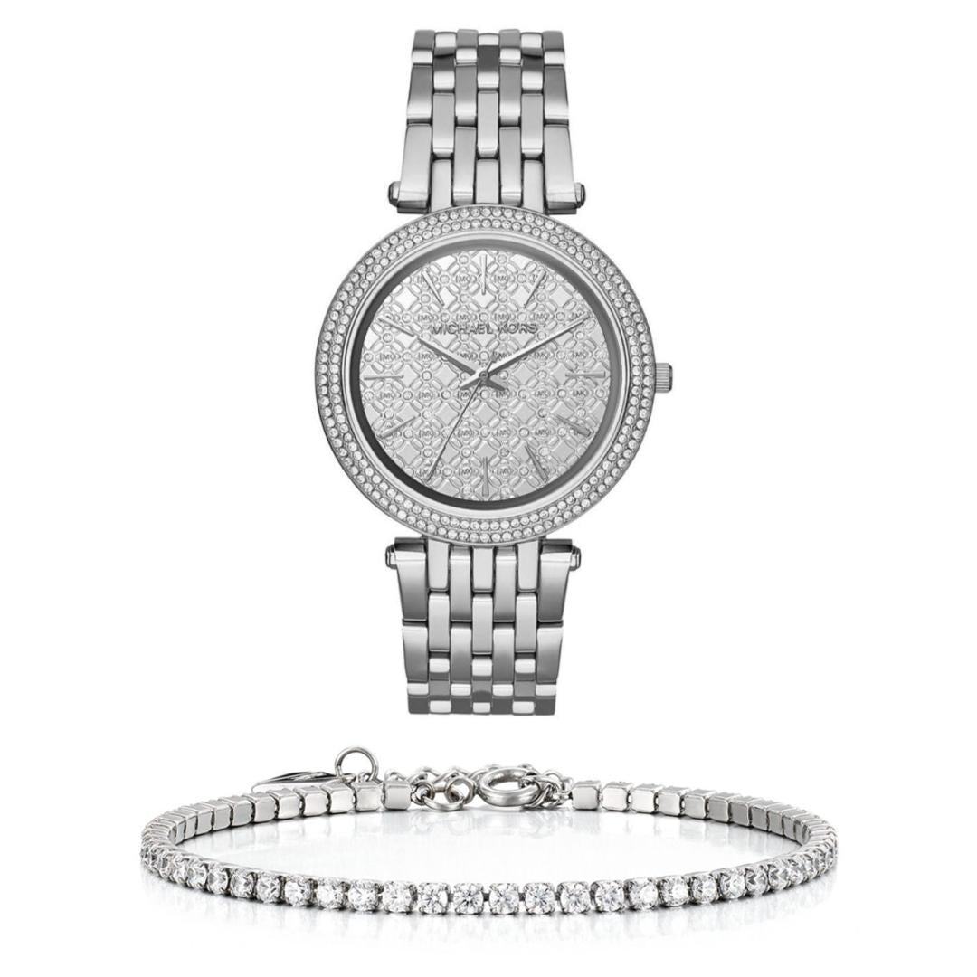  Shop Authentic Michael Kors Darci Silver Dial Silver Steel Strap Watch for Women - MK3404 - Luxxuri