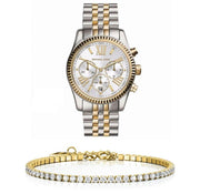  Shop Authentic Michael Kors Lexington Silver Dial Two Tone Steel Strap Watch for Women - MK5955 - Luxxuri