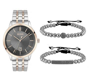  Shop Authentic Hugo Boss Classic Grey Dial Two Tone Steel Strap Watch for Men - 1513688 - Luxxuri